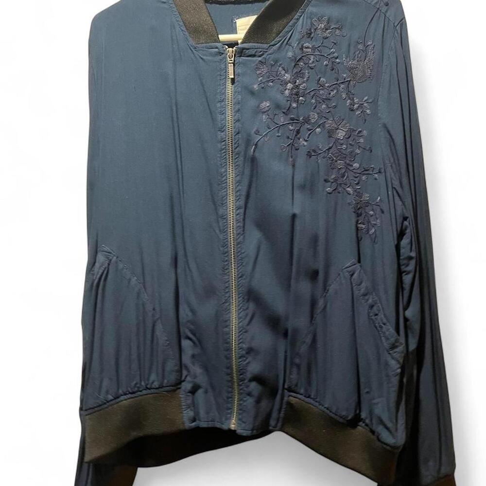 Sonoma Goods for Life Bomber Jacket with Floral Embroidery